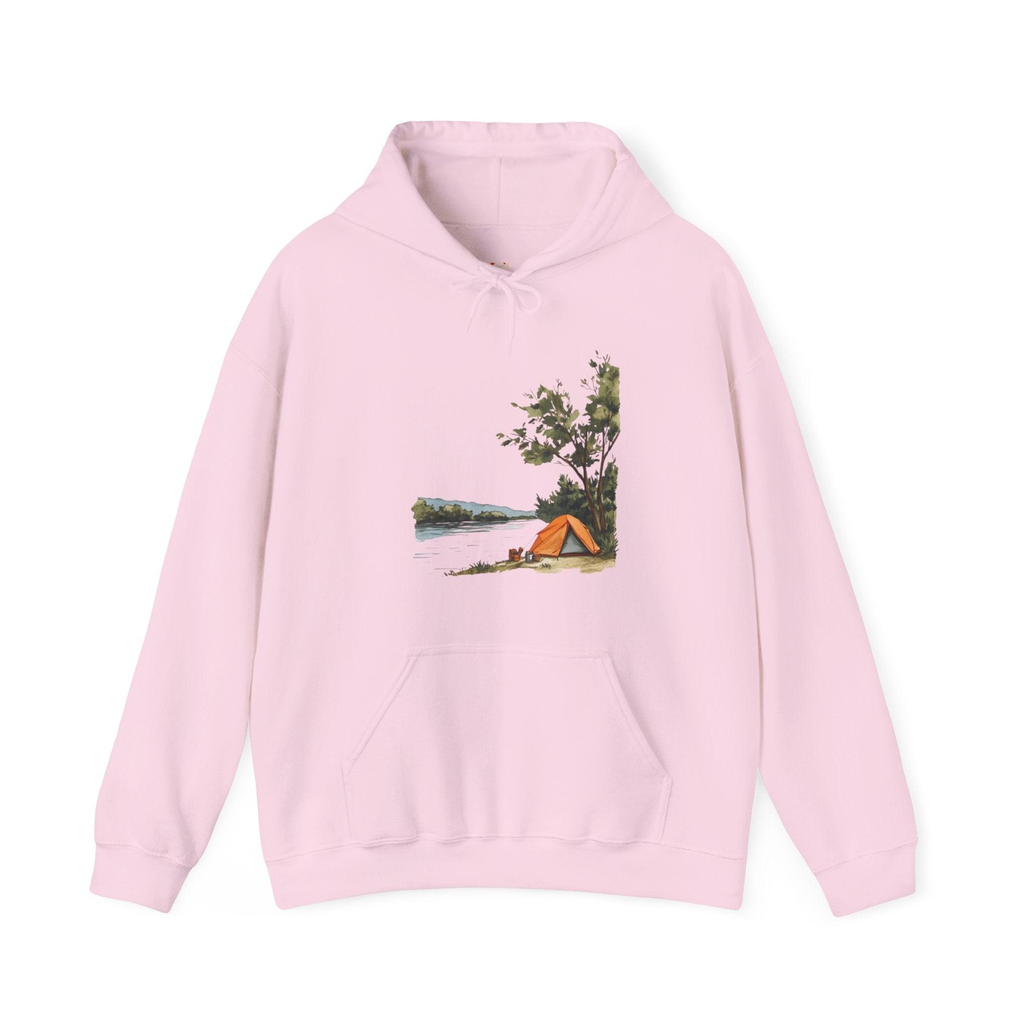 Summer Camp Riverside Retreat Hoodie | Light Pink Twill Tees